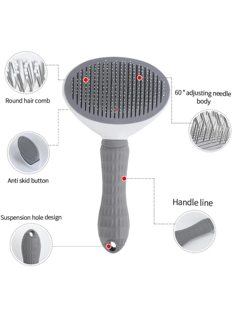 Homify Cat Brush for Shedding and Cat Grooming, Self Cleaning Cat Hair Remover, Dog Brush for Puppy Kitten Massage, Pet Hair Remover Easy Removal of Loose Hair Tangled Hair and Shed Fur - Image 4